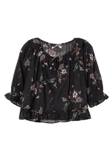 Thora Top Wildflower Print Cotton Voile