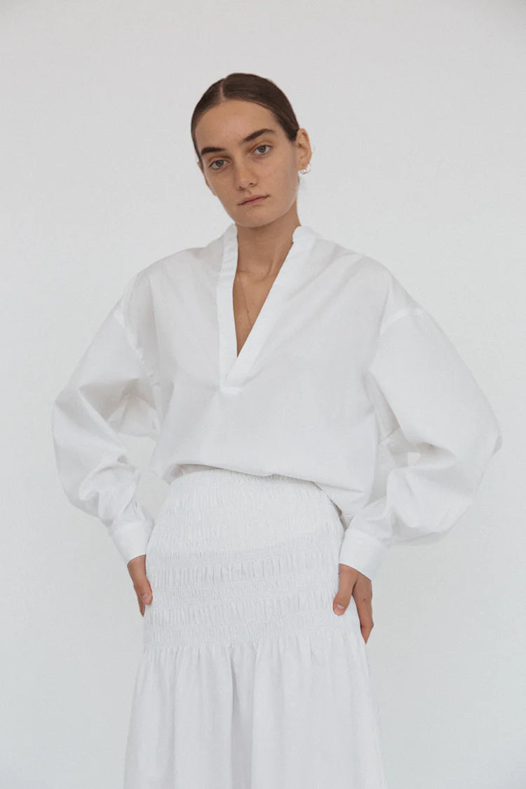 Gemma Top White Cotton