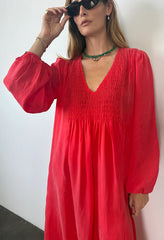 Mira Cherry Cupro Caftan