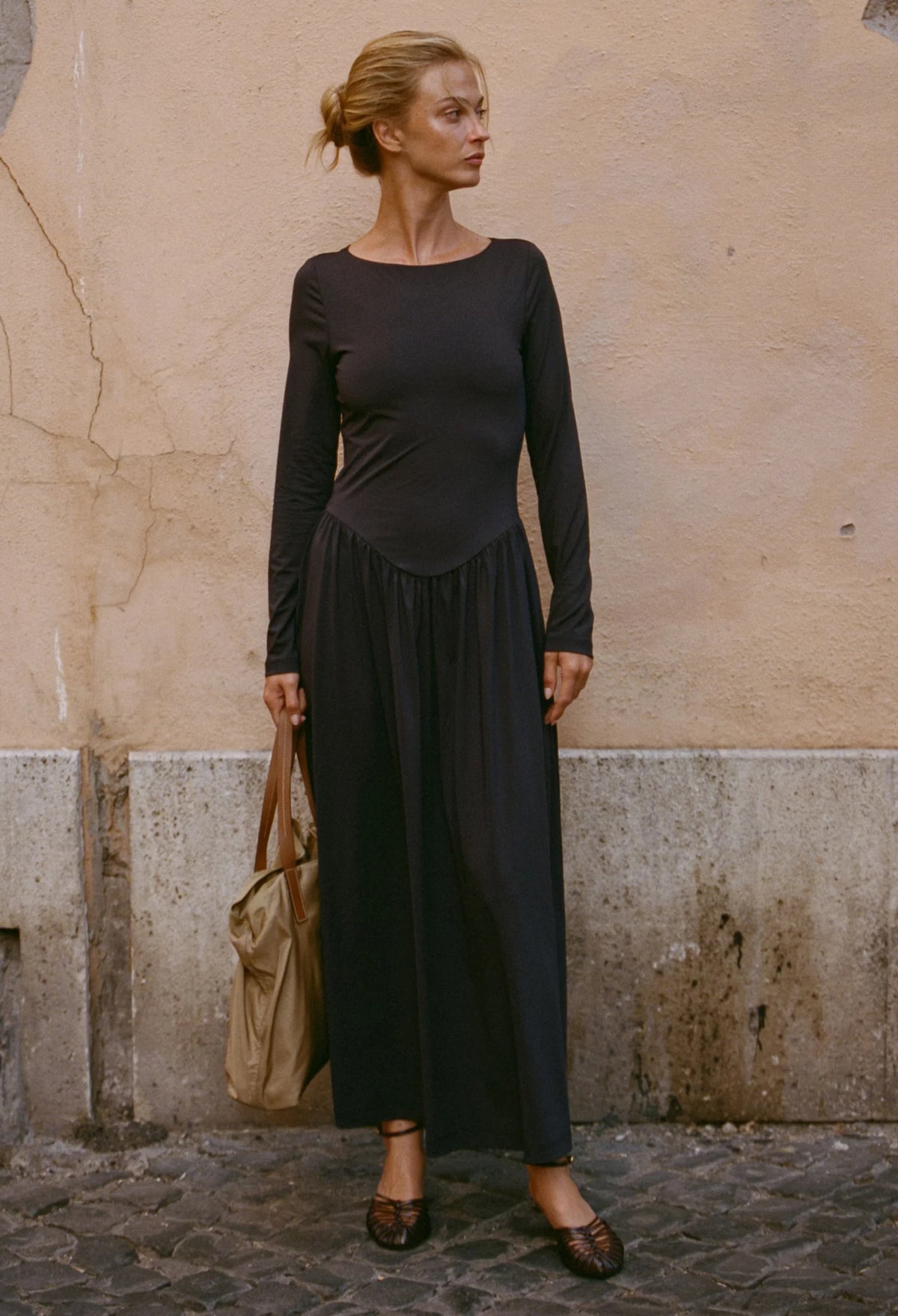 Lisio Black Jersey Dress