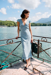 Isol Dress Marine Floral Embroidery