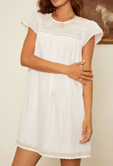 Joelle Cap Sleeved Cotton Mini Dress