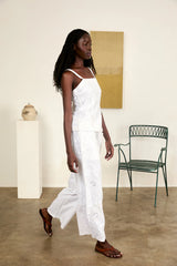 Ipanema White Embroidered Linen Top
