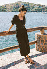 Albertine Black Cotton Dress