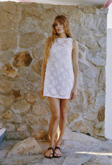 Indus White Crochet Dress