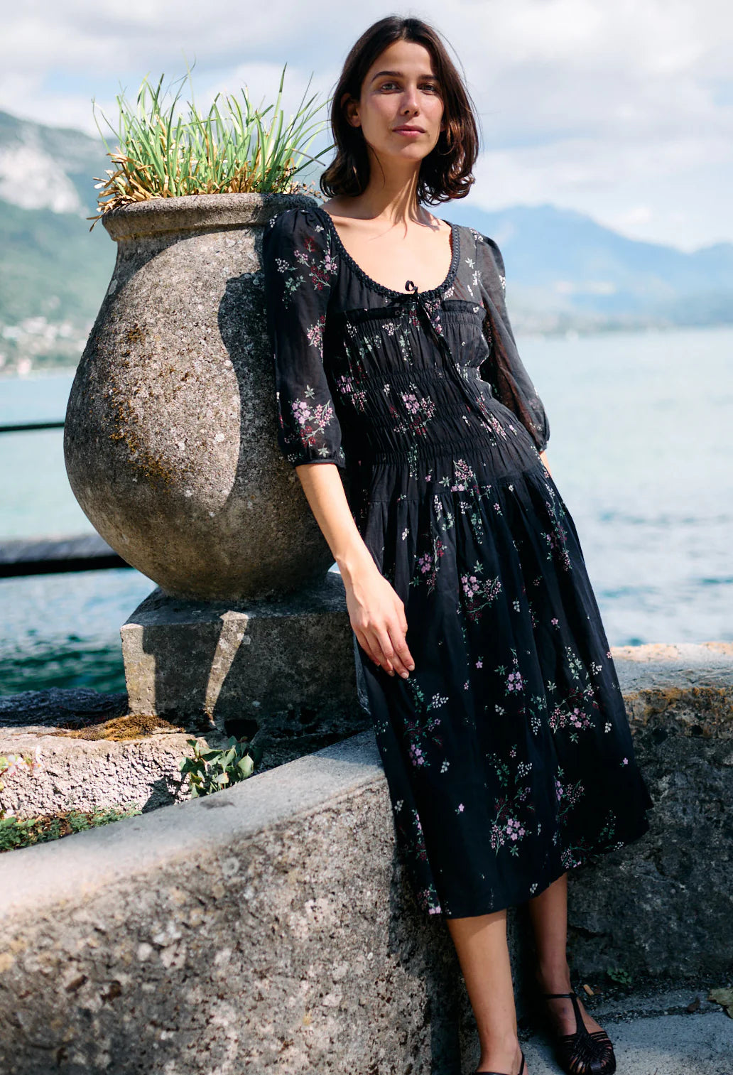 Andrine Dress Wildflower Print Cotton Voile