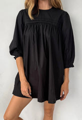 Jolin Black Cotton Dress
