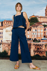 Orlando Pant Navy Washed Cotton