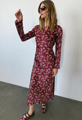 Gaia Ruby Silk Dress