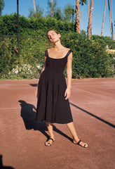 Lara Dress Black Cotton