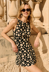 Martina Shell Print Silk Mini Dress