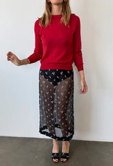Finney Black Organza Skirt
