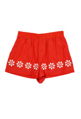 Samaya Clay Embroidered Cotton Voile Short