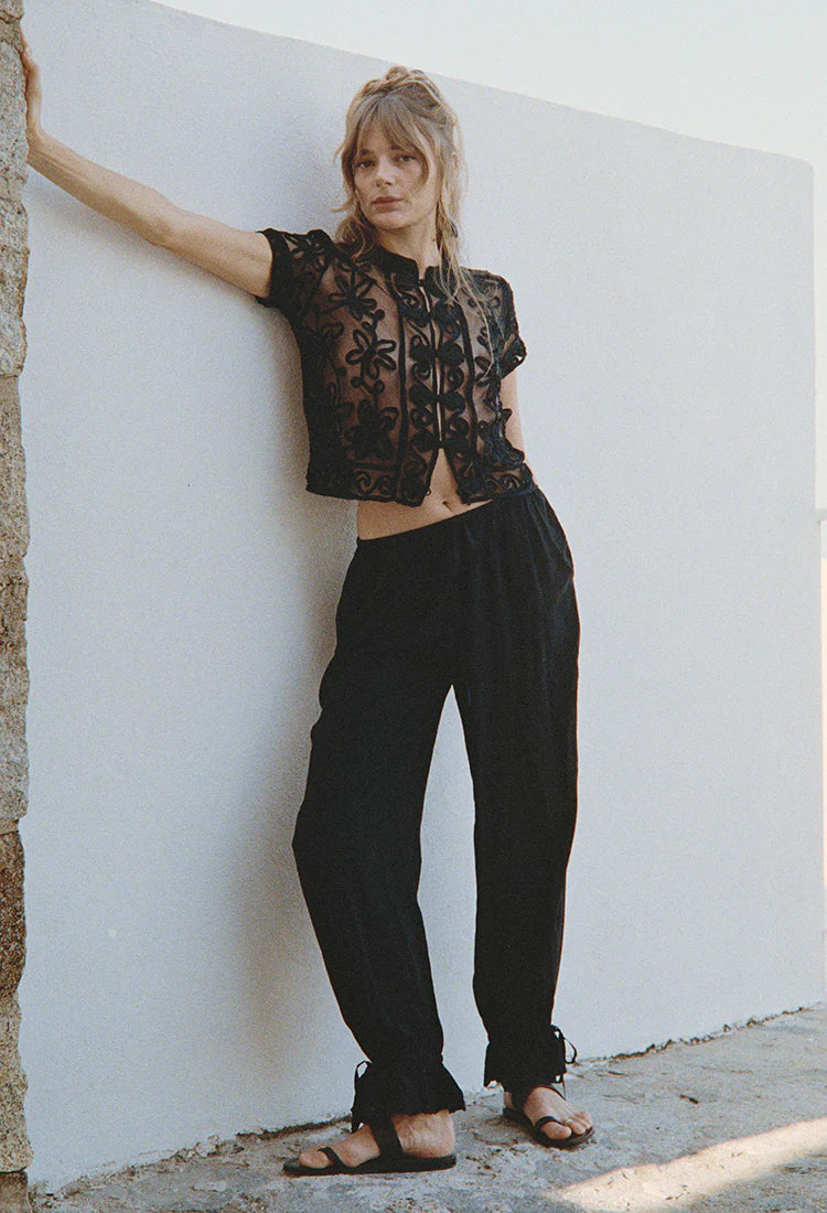 Pauli Black Silk Pant