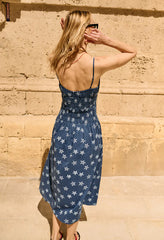 Russo Starfish Print Cotton Voile Midi Dress