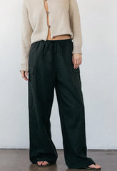 Marceau Black Linen Pant