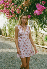 Castelo Geranium Print Silk Mini Dress