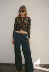 Yuli Midnight Cotton Twill Pant