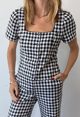 Nadia Gingham Top