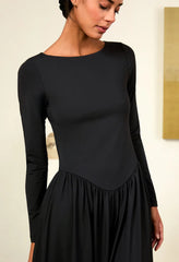 Lisio Black Jersey Dress