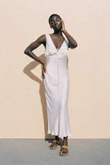 Carolinne Dress Ivory Sustainable