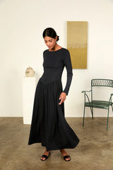 Lisio Black Jersey Dress