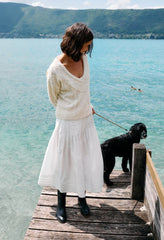 Chrissie Ivory Cable Knit Sweater