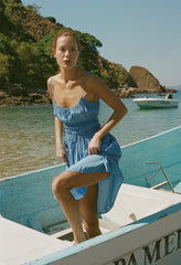 Gabriela Amalfi Blue Silky Dress